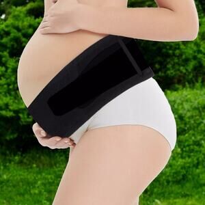 Zomee Pregnancy Belly Support Band Sz Large NEW Black